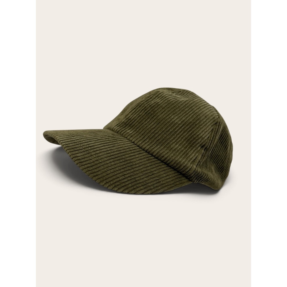 Olive Green Corduroy Baseball Cap Adjustable Strapback Dad Hat Mesh Lined Hat